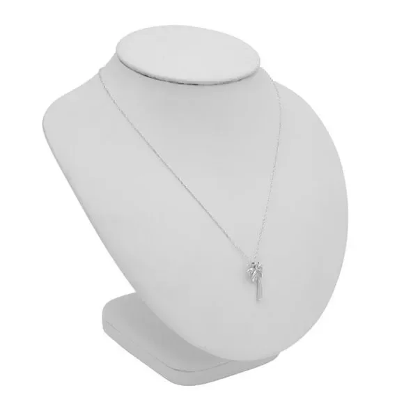 Diamond Sterling Silver Palm Tree Pendant Necklace - Picture 2 of 2